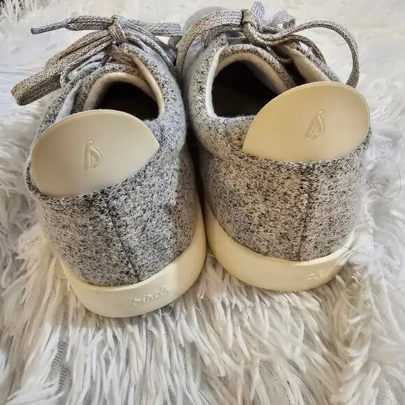 Allbirds Wool Pipers Gray Wool Sneakers Casual Lace Up Women Size 10 - Picture 3 of 5